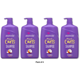 Aussie Miracle Curls With Coconut And Jojoba oil Paraben Free Shampoo 26.2Oz (Pack of 4)