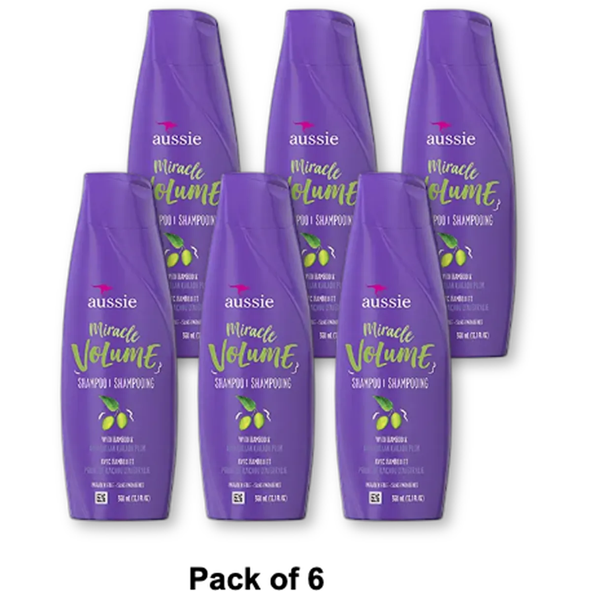 Aussie Miracle Volume Hair Shampoo 12.1Oz (Pack of 6)