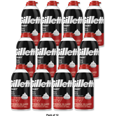 Gillette Foamy Shaving Cream Regular11Oz (Pack of 12)