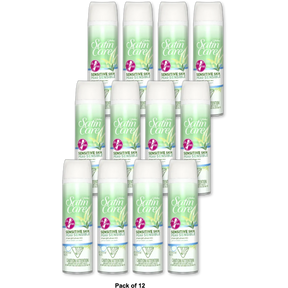 Gillette Satin Care Gel For Sensitive Skin7Oz (Pack of 12)