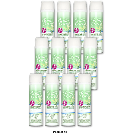 Gillette Satin Care Gel For Sensitive Skin7Oz (Pack of 12)