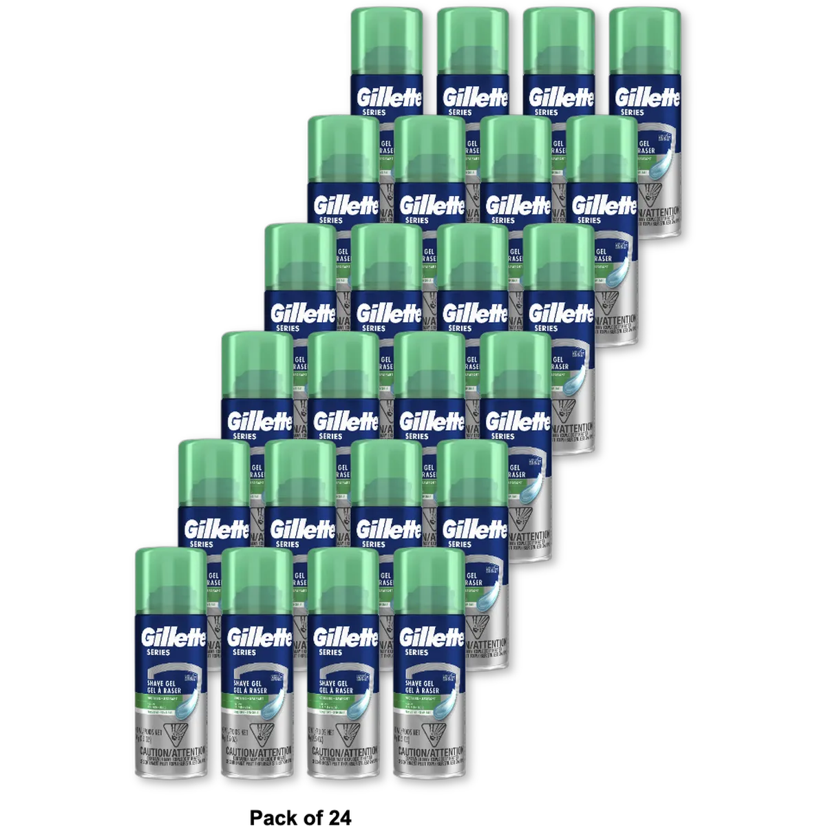 Gillette Series Sensitive Skin Shave Gel2.5Oz (Pack of 24)