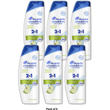 Head and Shoulders 2 in 1 Dandruff Shampoo and Conditioner Green Apple 12.5Oz (Pack of 6)