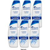 Head and Shoulders Classic Clean Dandruff Shampoo 13.5Oz (Pack of 6)