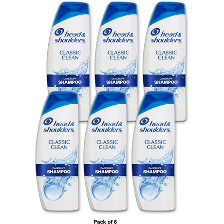 Head and Shoulders Classic Clean Dandruff Shampoo 13.5Oz (Pack of 6)