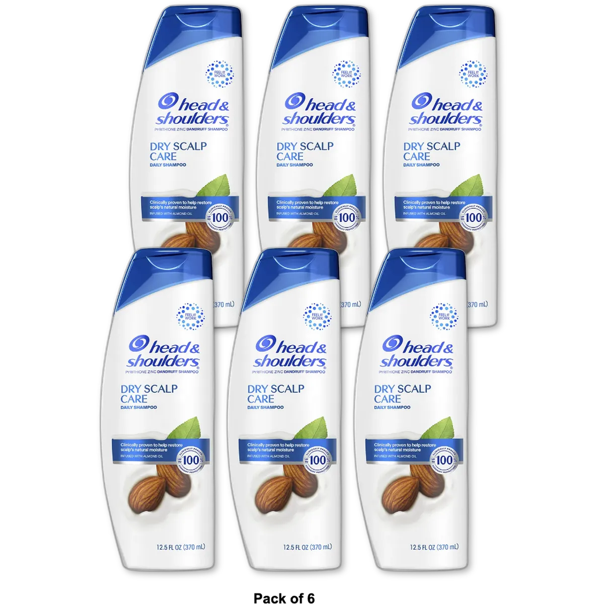 Head and Shoulders Dandruff Shampoo Dry Scalp Care 12.5Oz (Pack of 6)