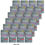 Trojan Sensitivity Ultra Thin Lubricated Latex Condoms Spermicidal 2.11oz (Pack of 48)