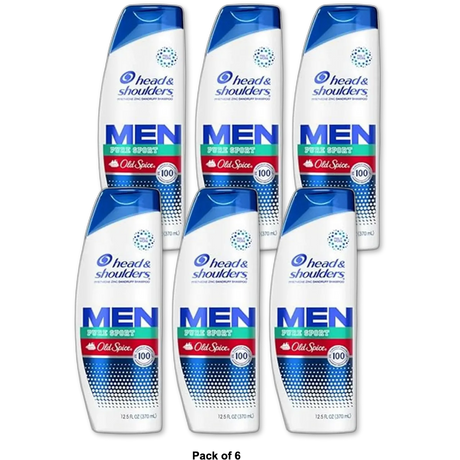 Head and Shoulders Mens Dandruff Shampoo Old Spice Swagger 12.5Oz (Pack of 6)