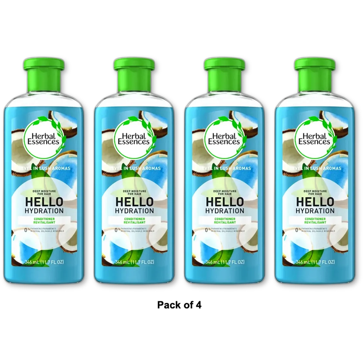 Herbal Essences Hello Hydration Moisturizing Conditioner 11.7Oz (Pack of 4)