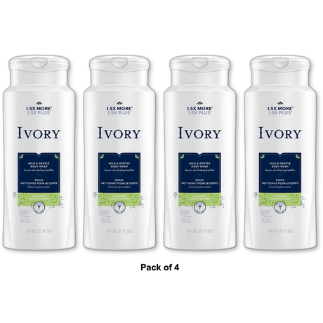 Ivory Scented Body Wash Aloe 21Oz (Pack of 4)