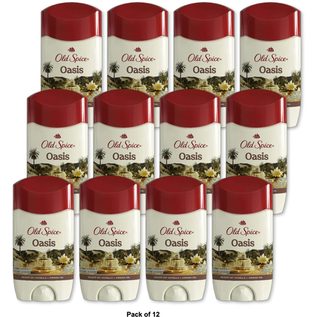 Old Spice Antiperspirant Deodorant for Men Oasis with Vanilla 2.6Oz (Pack of 12)