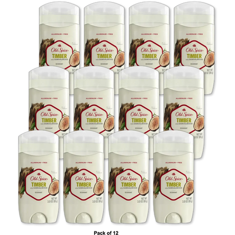 Old Spice Deodorant Fresher Collection Timber with Sandalwood 3Oz (Pack of 12)