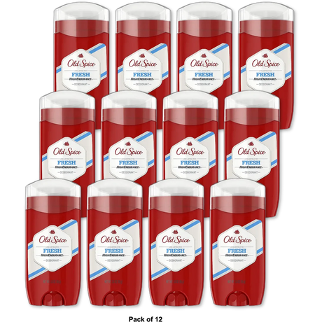 Old Spice High Endurance Long Lasting Deodorant Fresh 3Oz (Pack of 12)