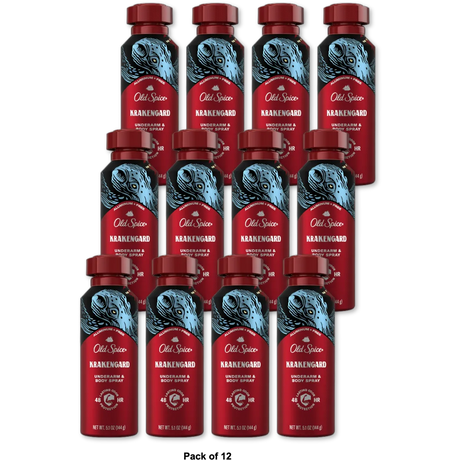 Old Spice Krakengard Mens Body Spray 5.1Oz (Pack of 12)