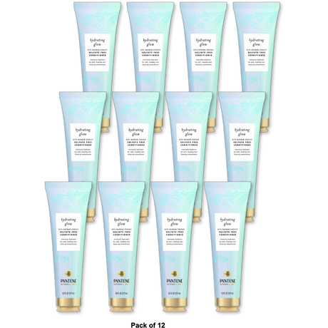 Pantene Pro V Hydrating Glow Sulfate Free Conditioner 8Oz (Pack of 12)