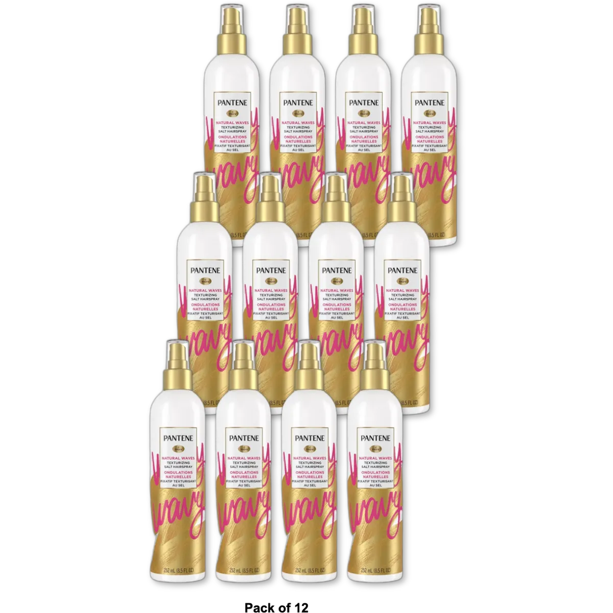 Pantene Pro V Natural Waves Texturizing Salt Hair Spray 8.5Oz (Pack of 12)