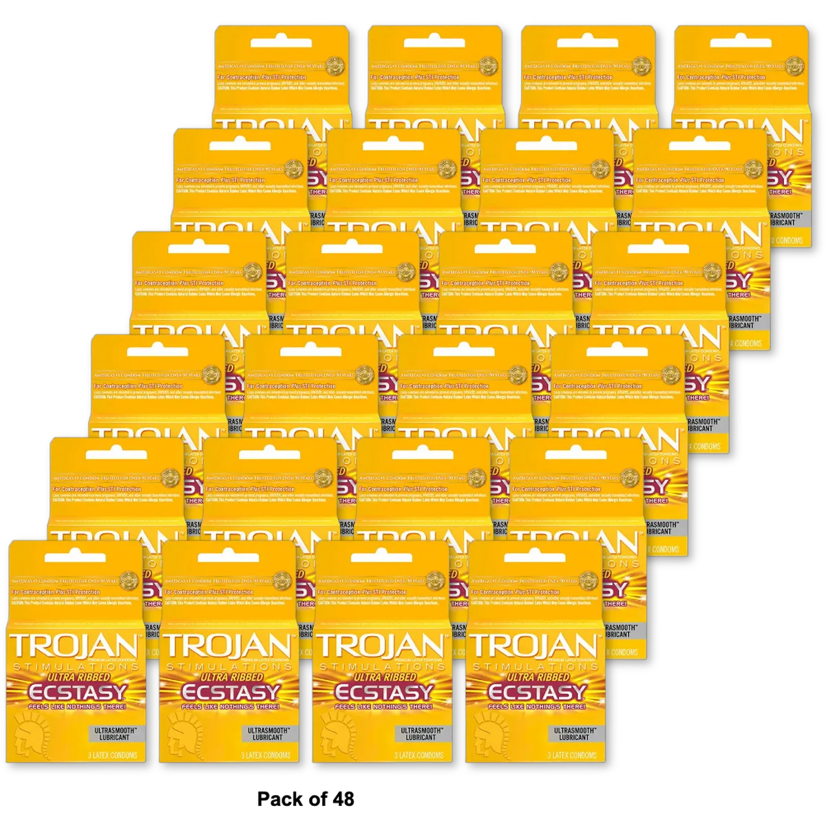 Trojan Ultrasmooth Lubricant Condoms 0.8oz(Pack of 48)
