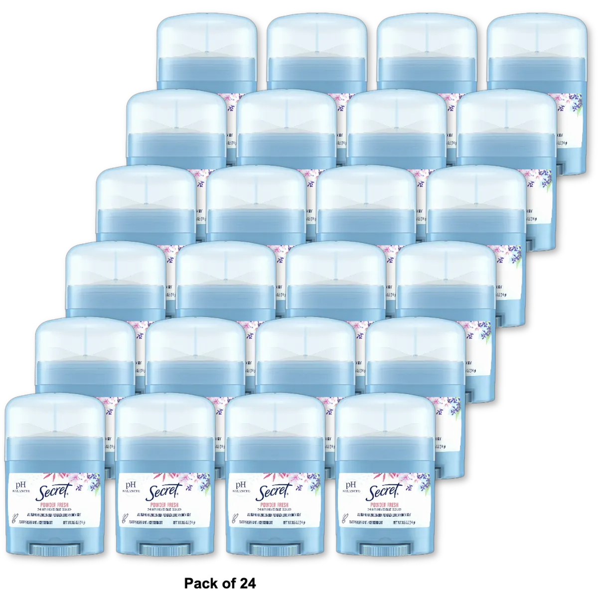Secret Anti-Perspirant Deodorant Invisible Solid Powder Fresh 0.5Oz (Pack Of 24)