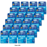 Trojan-Enz Lubricated Latex Condoms 0.64oz (Pack of 48)