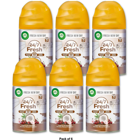 Air Wick Automatic Air Freshener Spray Refill Paradise Retreat Essential Oils 5.89Oz (Pack of 6)