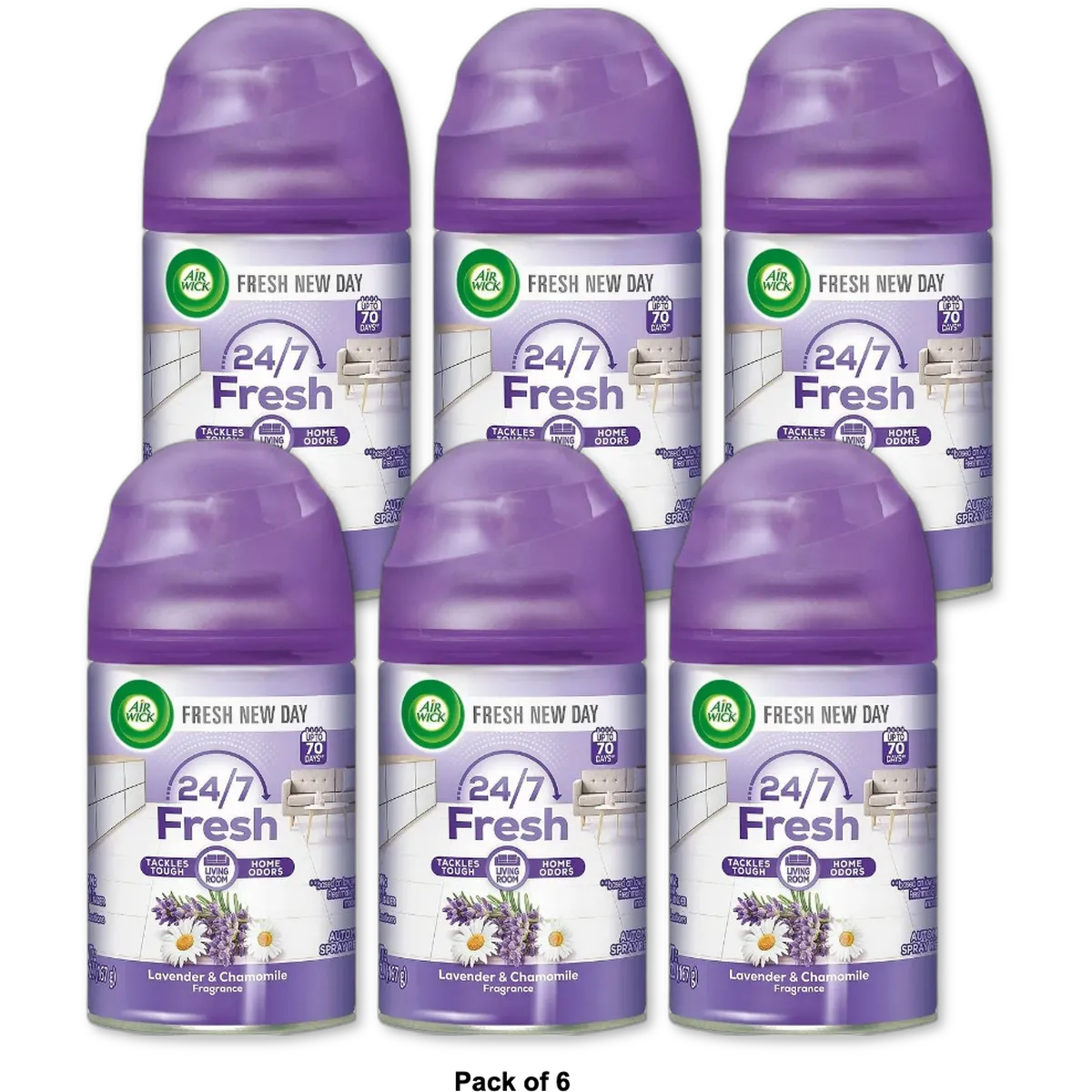 Air Wick Fresh Matic Ultra Automatic Spray Refill Lavender 6.17Oz (Pack of 6)