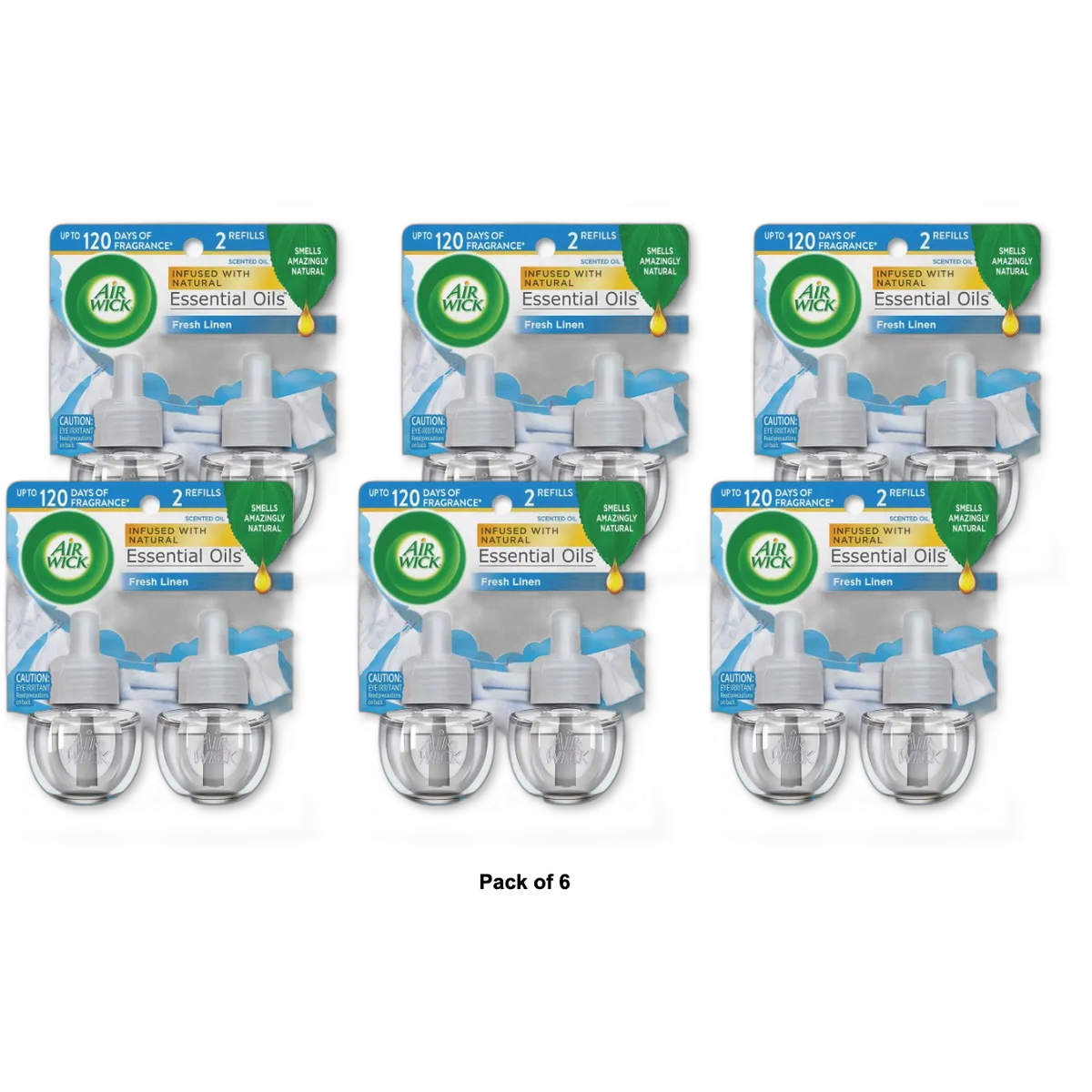 Air Wick Fresh Waters Scented Oil Air Freshener Refill 1.34Oz (Pack Of 6)