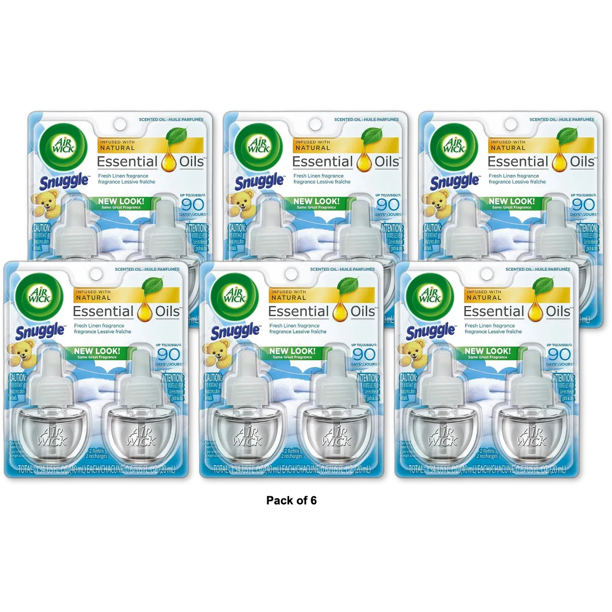 Air Wick Infused With Natural Essential Oil Refills Multipack 1.34Oz (Pack Of 6)
