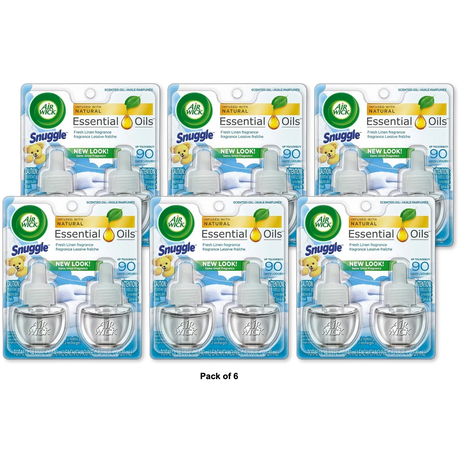 Air Wick Infused With Natural Essential Oil Refills Multipack 1.34Oz (Pack Of 6)