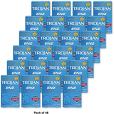 Trojan-Enz Spermicidal Lubricant Condoms 5.6Oz (Pack Of 48)