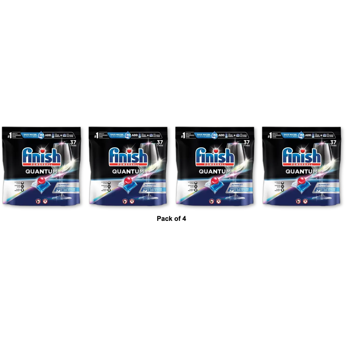 Finish Quantum Powerball Dishwasher Pods 33.12oz (Pack of 4)