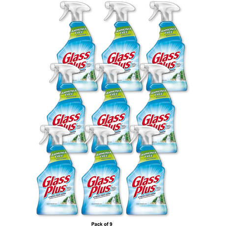 Glass Plus Glass Cleaner Bottle 32Oz (Pack of 9)