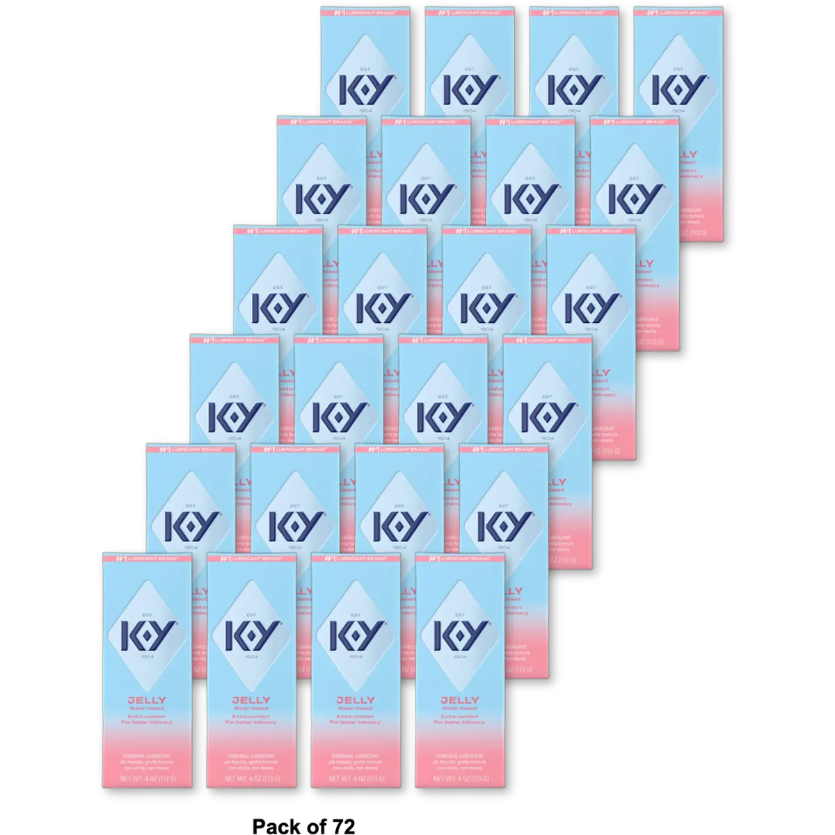 K-Y Jelly Classic Water Based Personal Lubricant 2Oz (Pack of 72)