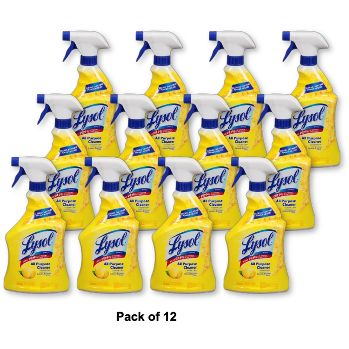 Lysol All Purpose Cleaner Trigger Spray Lemon Flavor32Oz (Pack of 12)
