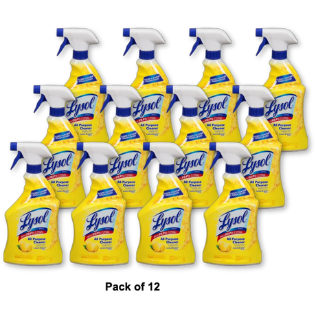 Lysol All Purpose Cleaner Trigger Spray Lemon Flavor32Oz (Pack of 12)
