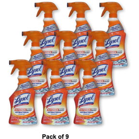 Lysol Antibacterial Kitchen Cleaner Liquid Trigger Spray 22Oz (Pack of 9)