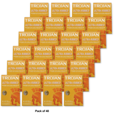 Trojans Stimulations Ultra Ribbed Lubricated Latex Condoms 0.35oz (Pack of 48)