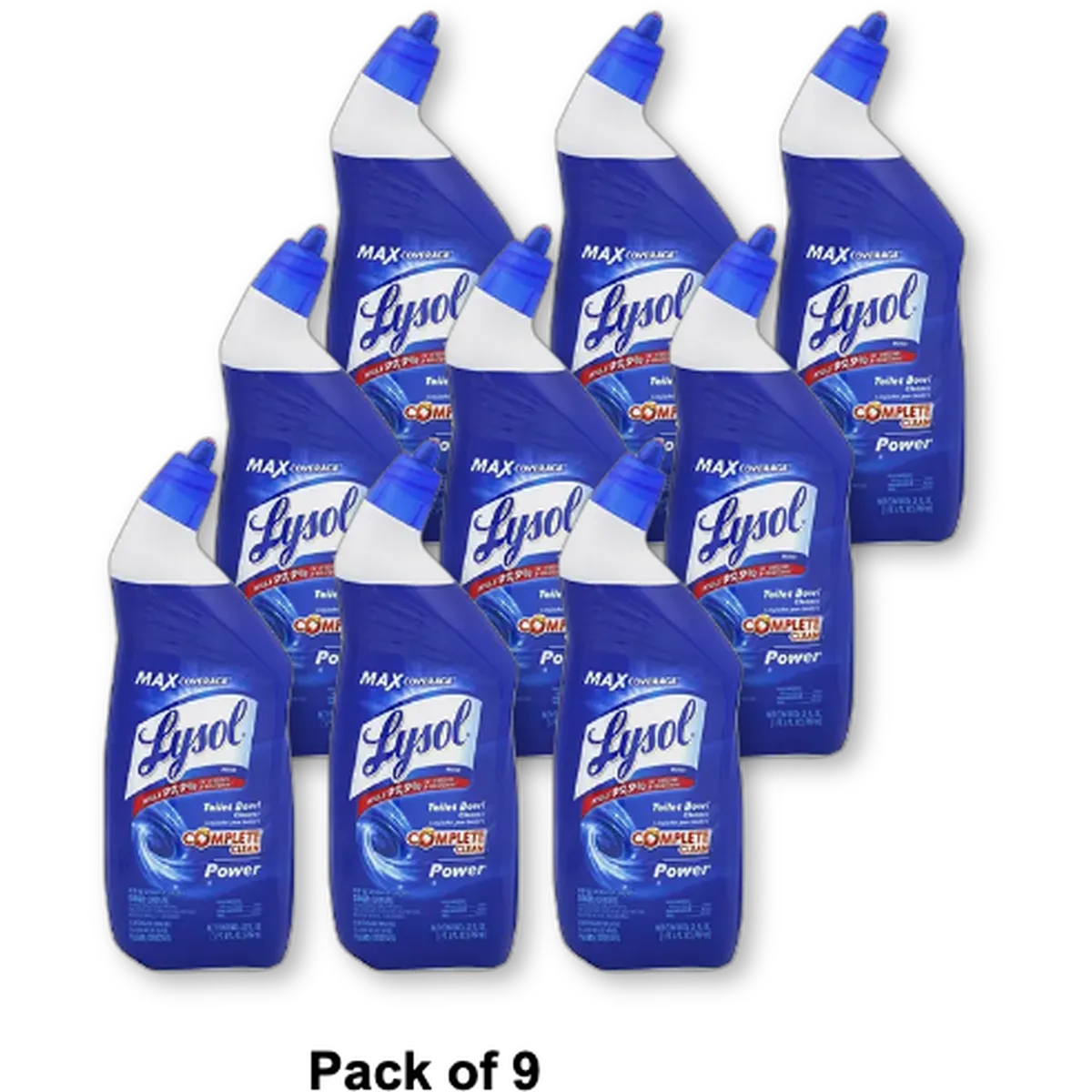Lysol Complete Clean Toilet Bowl Cleaner 24Oz (Pack of 9)