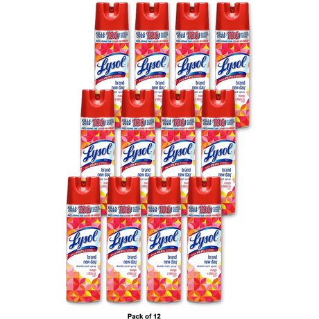 Lysol Disinfectant Sanitizing and Antibacterial Spray 19Oz (Pack of 12)