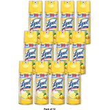 Lysol Disinfectant Spray Lemon Breeze Scent 19Oz (Pack of 12)