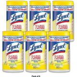 Lysol Disinfectant Wipes Lemon and Lime Blossom 10.50oz (Pack of 6)