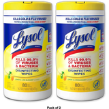 Lysol Disinfectant Wipes Multi Surface Antibacterial Cleaning Wipes 53.6oz (Pack of 2)