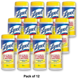 Lysol Disinfecting Wipes Citrus Scent35 Wipes 27.04oz (Pack of 12)