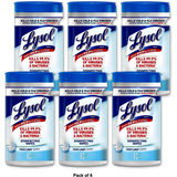 Lysol Disinfecting Wipes Crisp Linen 22.4oz (Pack of 6)
