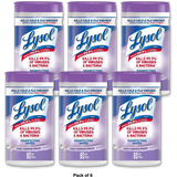 Lysol Disinfecting Wipes Early Morning Breeze 80 Wet Wipes 21.12oz (Pack of 6)