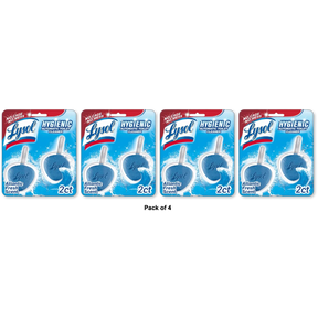 Lysol No Mess Automatic Toilet Bowl Cleaner Spring Waterfall 1.41Oz (Pack Of 4)