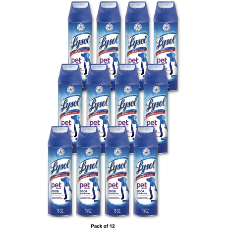 Lysol Pet Solutions Odor Eliminator Fresh Scent 15Oz (Pack of 12)