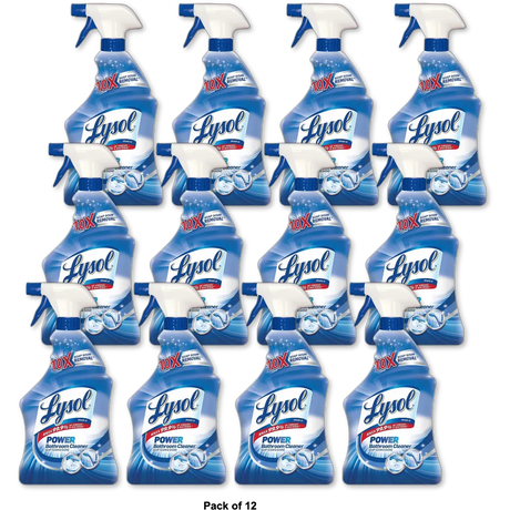 Lysol Power Foaming Cleaning Spray for Bathrooms 32Oz (Pack of 12)