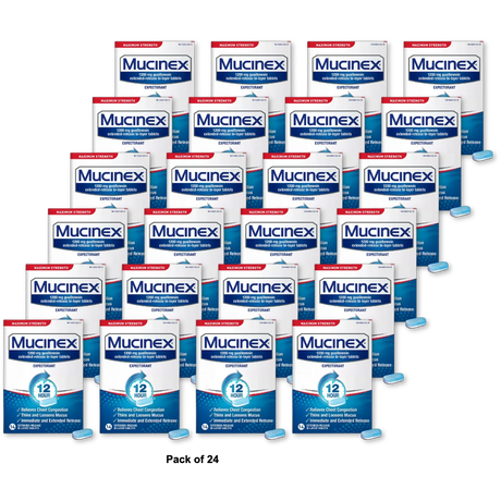 Mucinex Maximum Strength Extended-Release Bi-Layer Tablets14 Ea 0.07Oz (Pack Of 24)