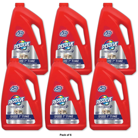Resolve Pet Carpet Steam Cleaner Solution 2X Concentrate 48Oz (Pack of 6)