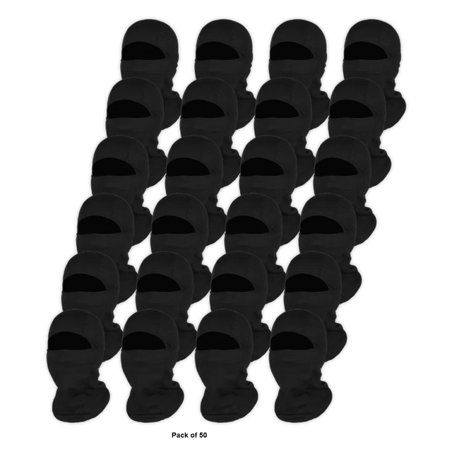 GC Basic Face Cover Adult Black/Black (Pack of 50)